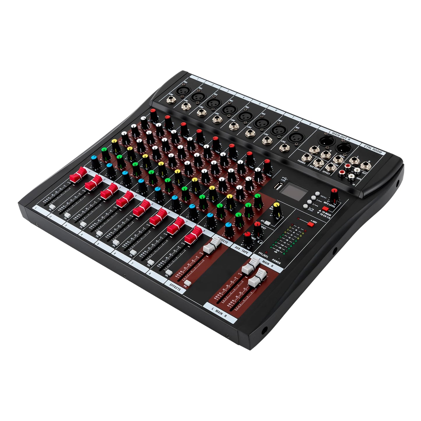 8-Channel Bluetooth Audio Mixer Console
