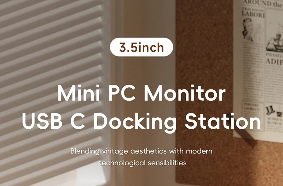 Hagibis 3.5" Mini IPS Screen with USB-C Hub