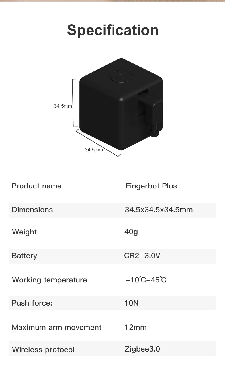 Tuya Zigbee Smart Fingerbot Button Pusher