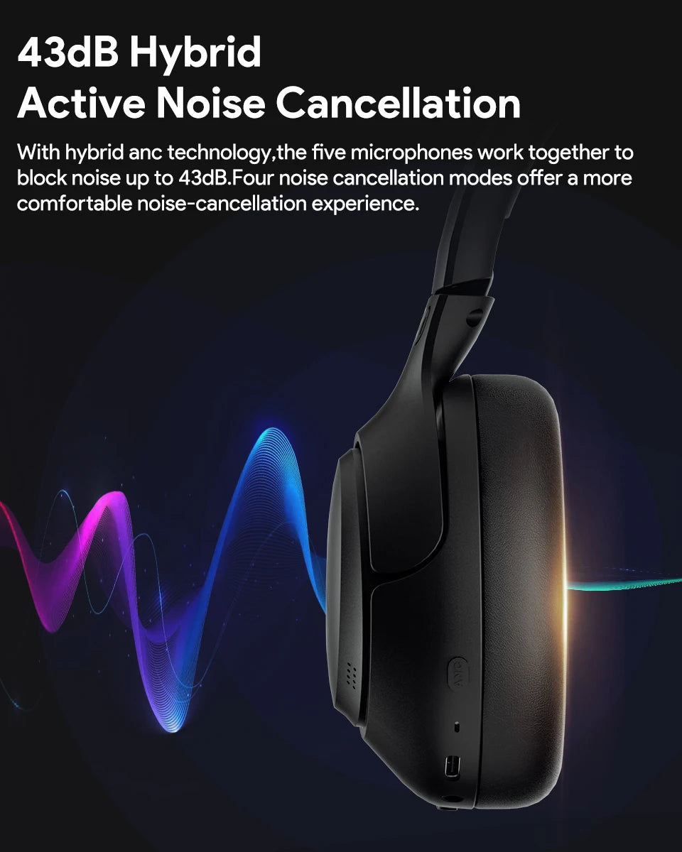 QCY H3 ANC Bluetooth 5.4 Wireless Headphones