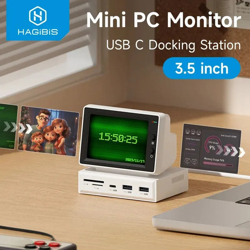 Hagibis 3.5" Mini IPS Screen with USB-C Hub