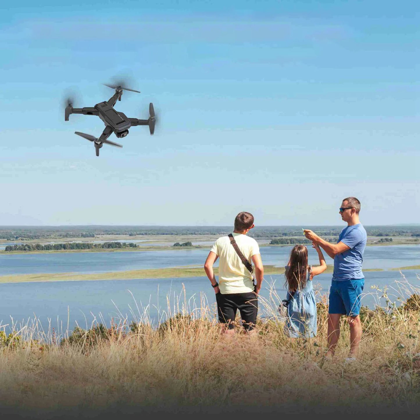 RC GPS Drone with Brushless Motor & 2 Batteries
