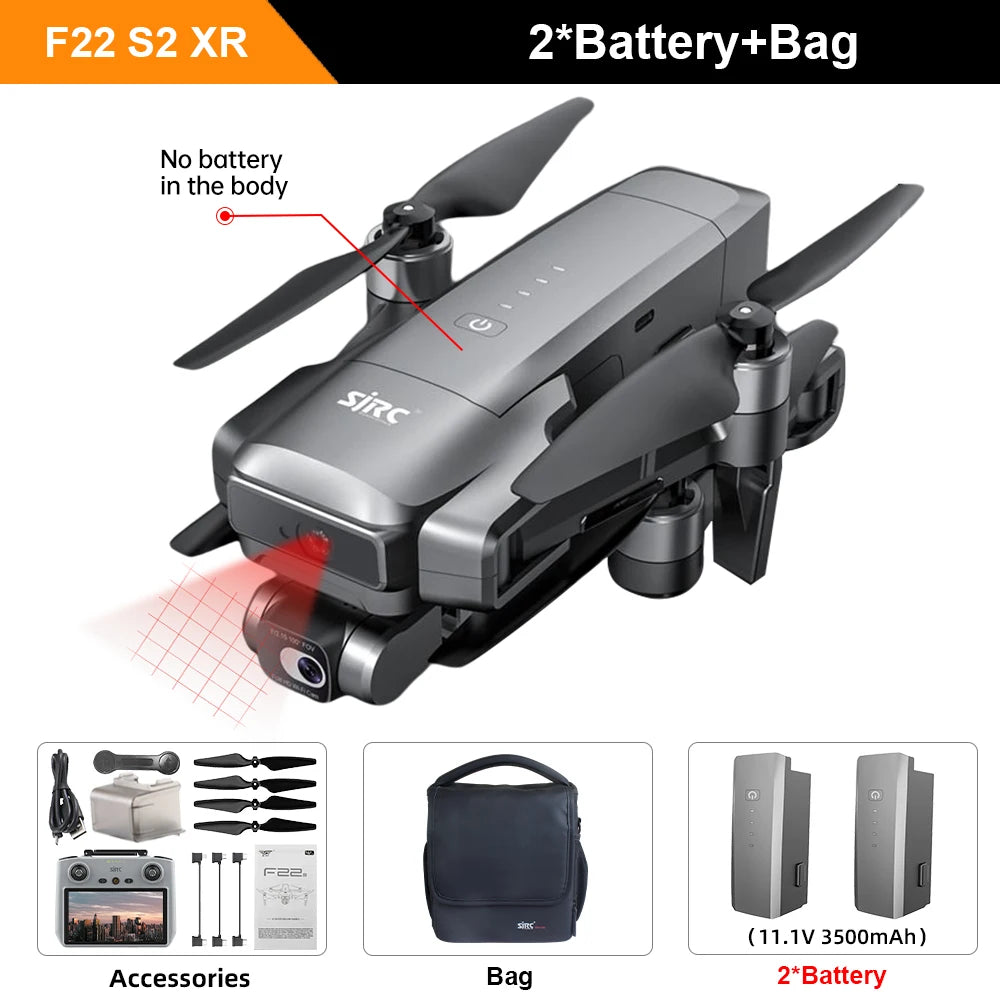 F22 S2 XR PRO+ 4K GPS Drone