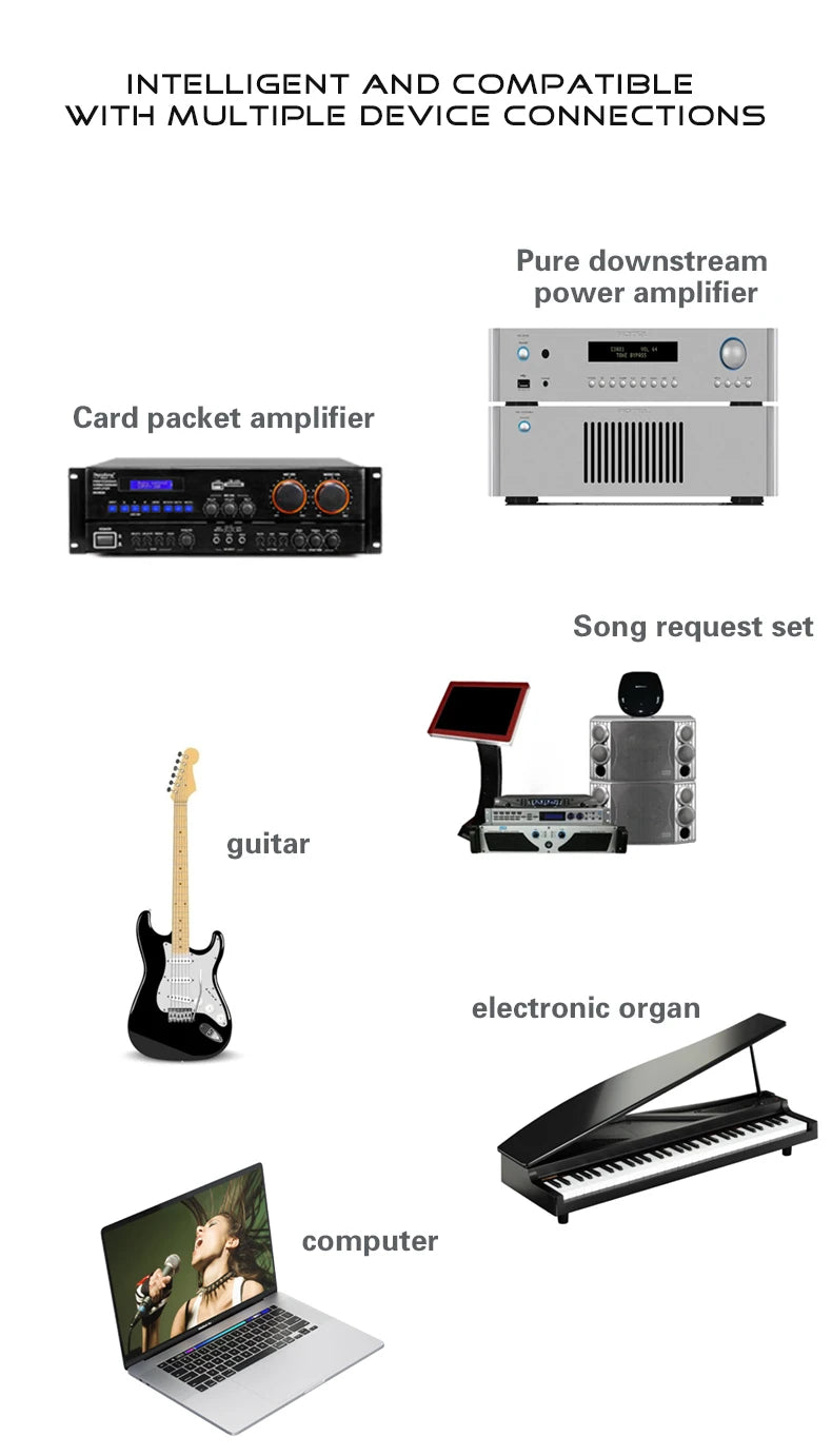 4-Channel USB Audio Mixer with Bluetooth & Phantom Power