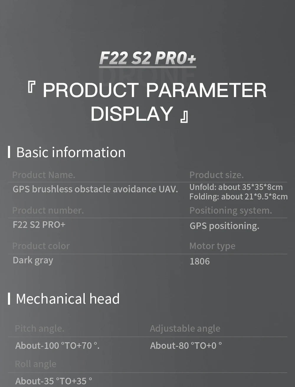 F22 S2 XR PRO+ 4K GPS Drone