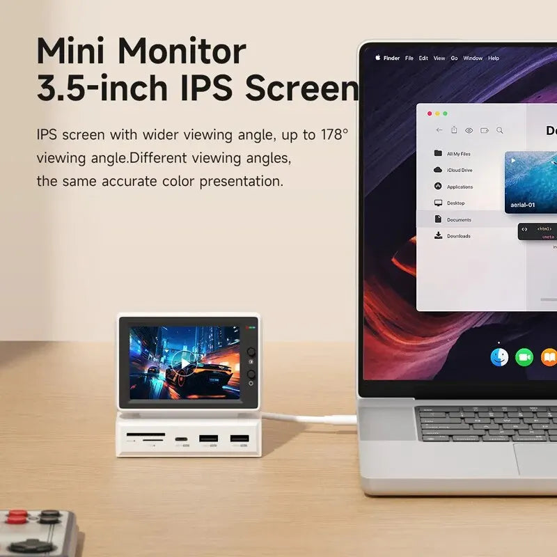 Hagibis 3.5" Mini IPS Screen with USB-C Hub