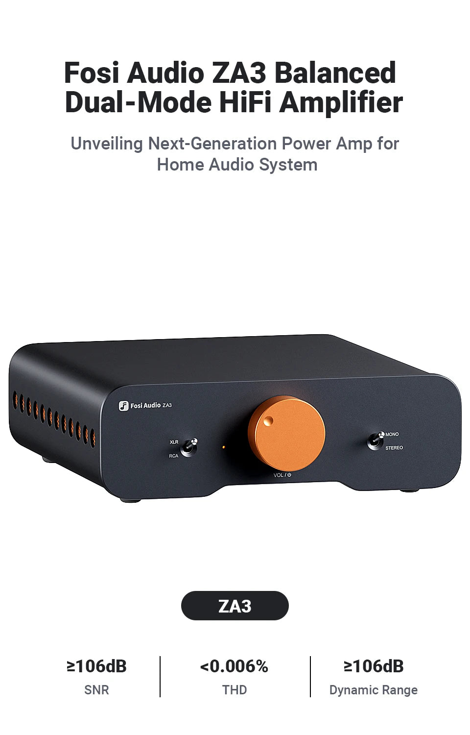 Fosi ZA3 Stereo HiFi Power Amp