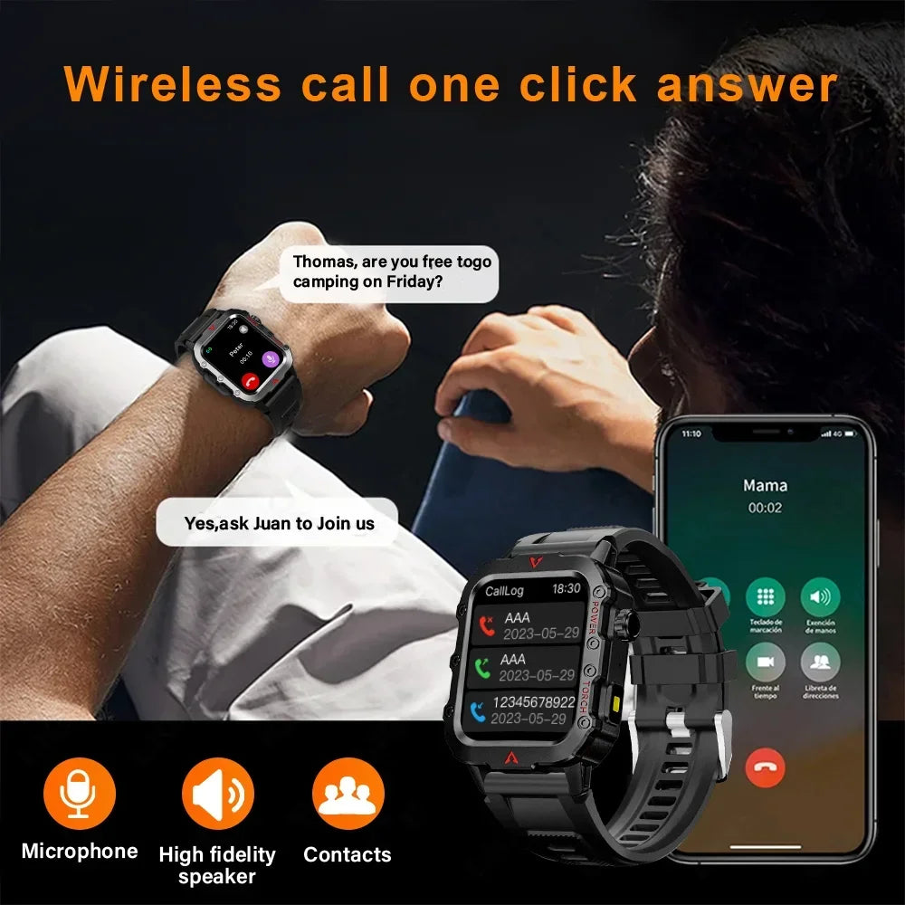 2024 LED Men’s Bluetooth Smartwatch