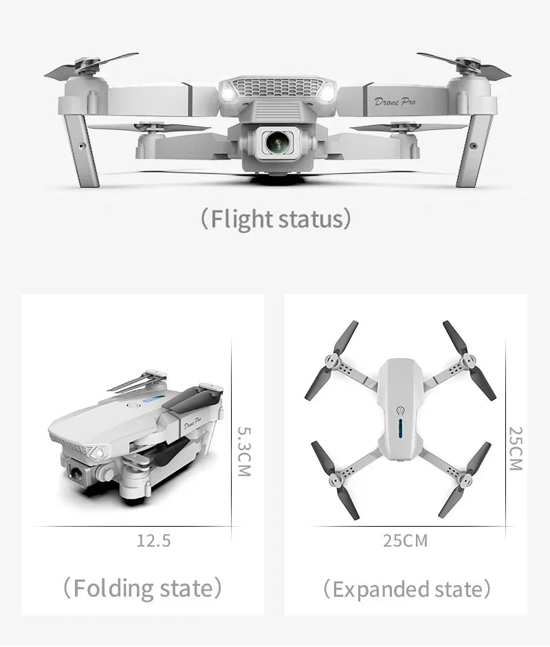 E88 Pro 4K Dual Camera Foldable RC Drone