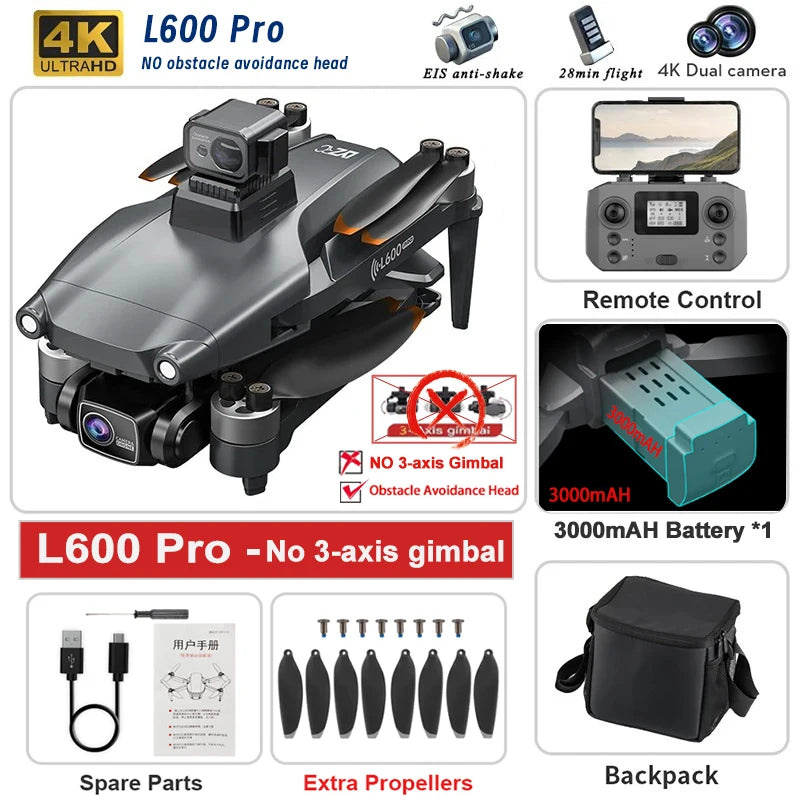 L600 PRO MAX 2025 GPS 4K Dual-Camera Drone
