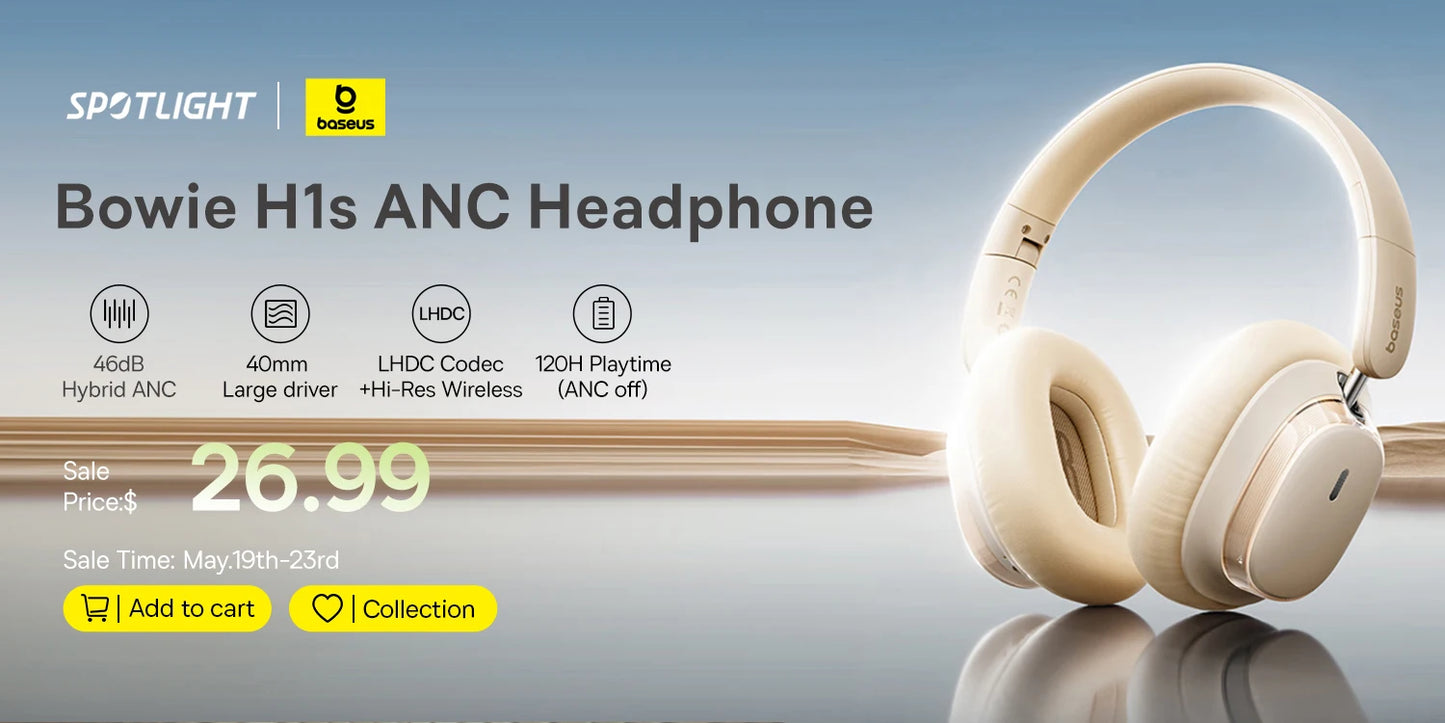 Baseus Bowie D05 Wireless Over-Ear Headphones