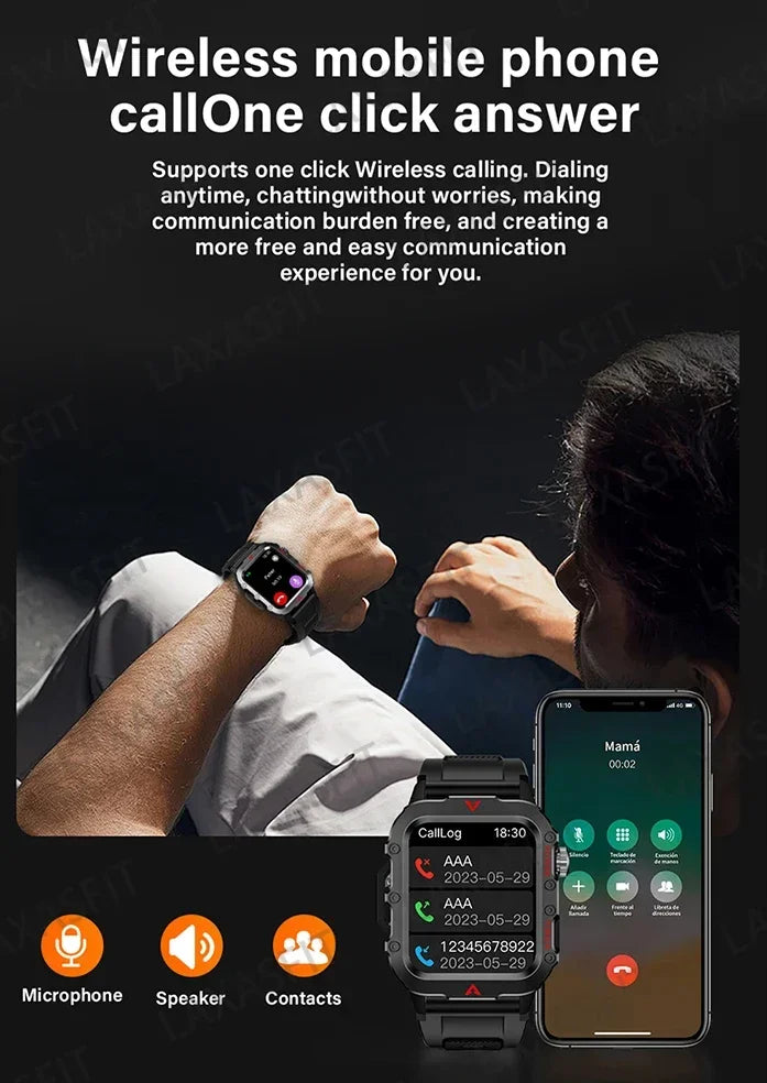 2024 LED Men’s Bluetooth Smartwatch