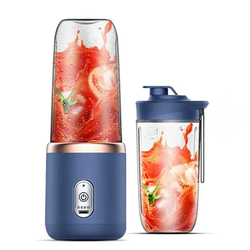 Portable Juicer Cup – USB Rechargeable 6-Blade Smoothie Blender Bottle