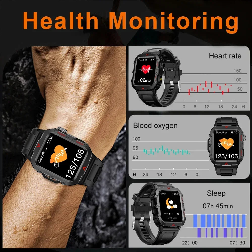 2024 LED Men’s Bluetooth Smartwatch