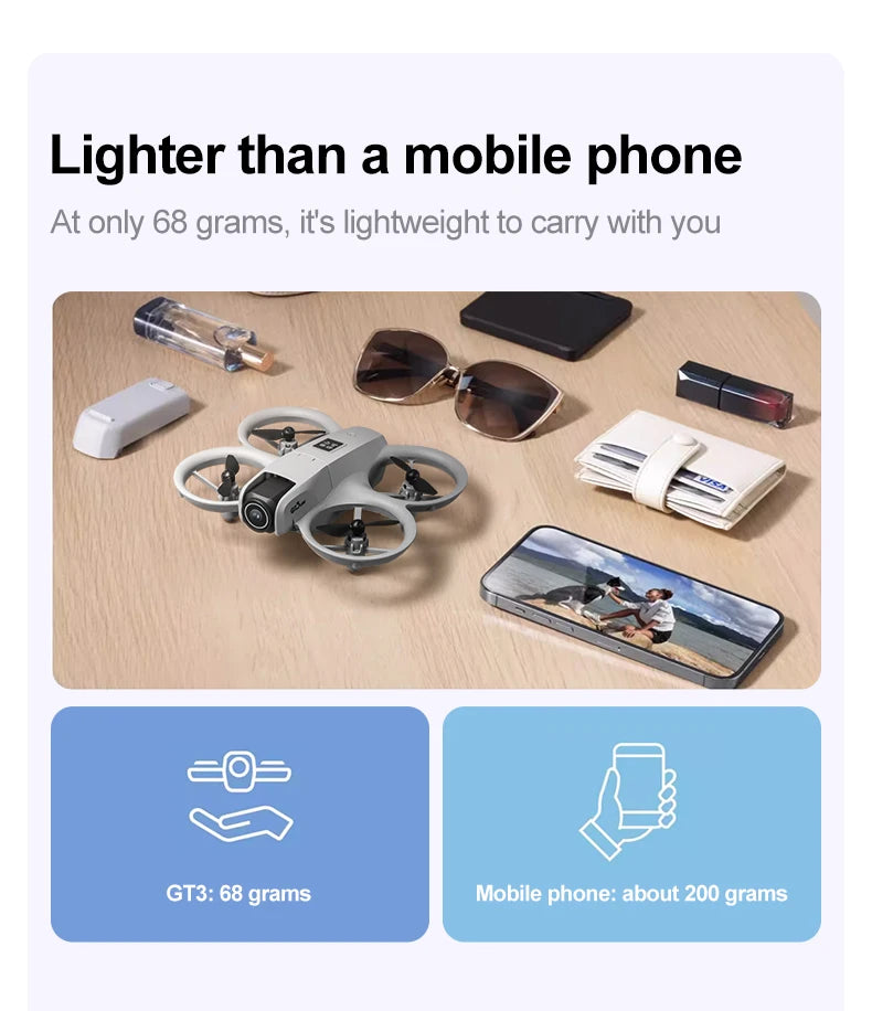 GT3 Foldable Dual Camera Drone 2025