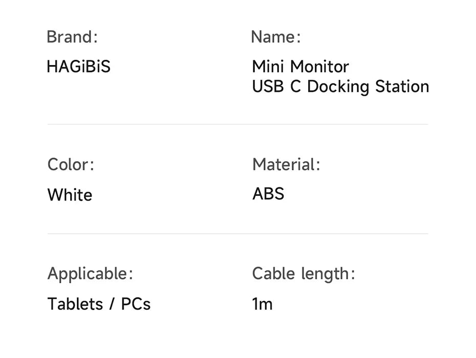 Hagibis 3.5" Mini IPS Screen with USB-C Hub