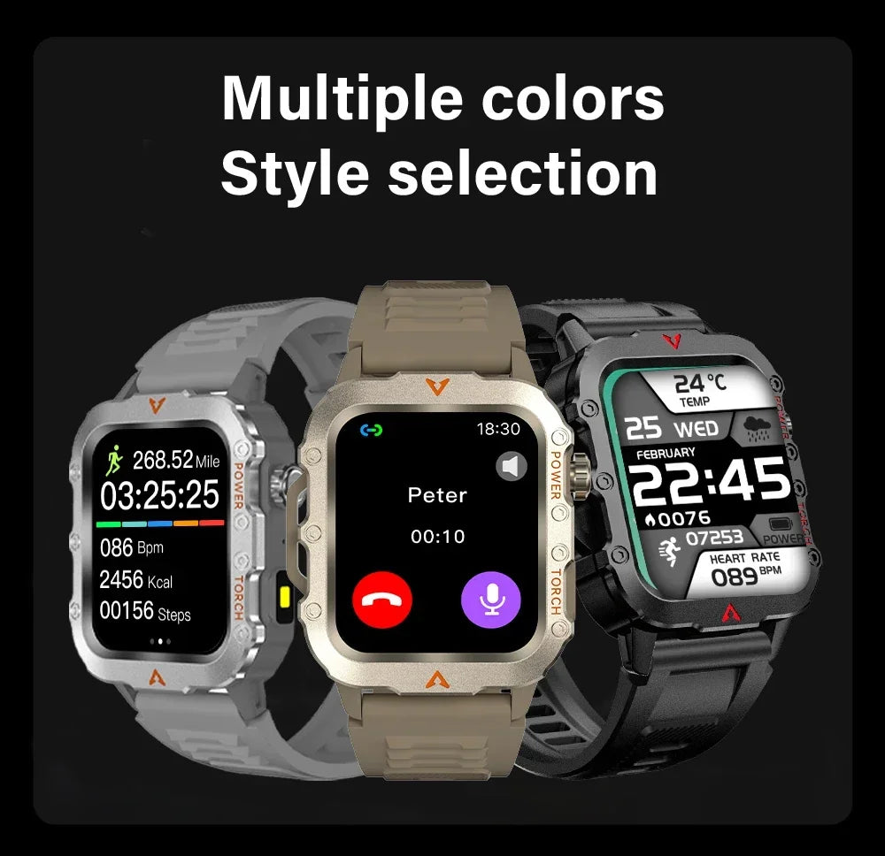 2024 LED Men’s Bluetooth Smartwatch