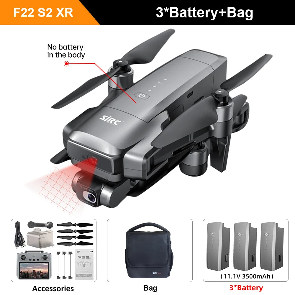 F22 S2 XR PRO+ 4K GPS Drone