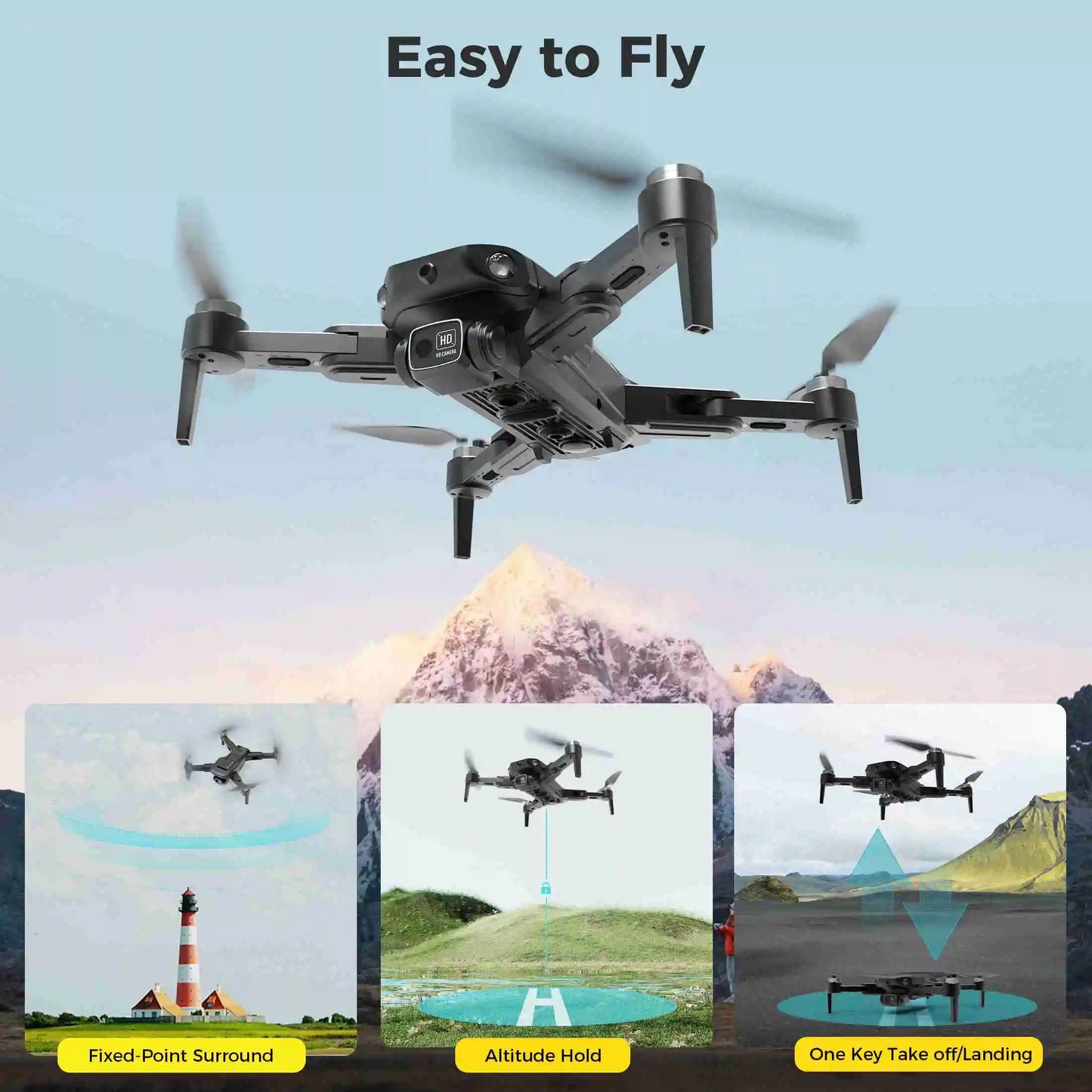 RC GPS Drone with Brushless Motor & 2 Batteries