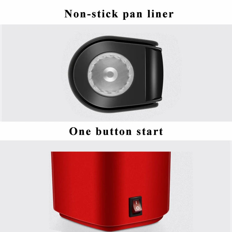 Automatic Popcorn Machine – Electric Air Popper for Home Kitchen