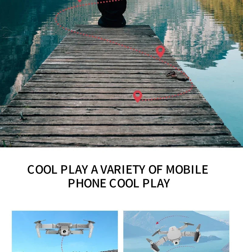 E88 Pro 4K Dual Camera Foldable RC Drone