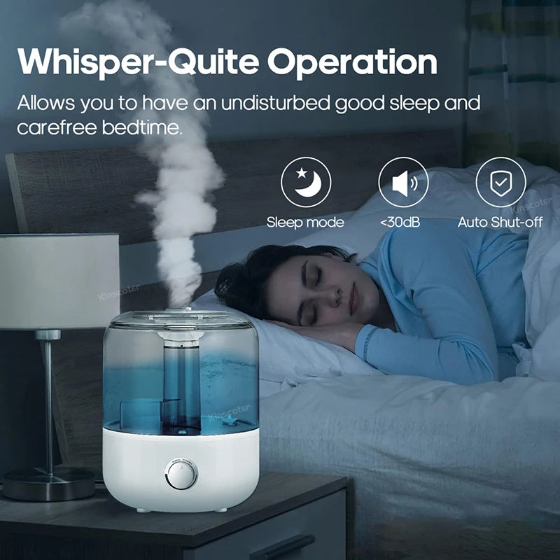 KINSCOTER 3L Large Air Humidifier with Remote & Timer