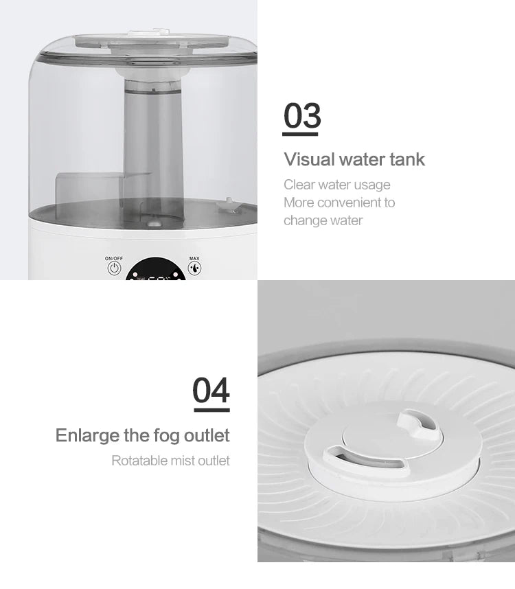 KINSCOTER 3L Large Air Humidifier with Remote & Timer