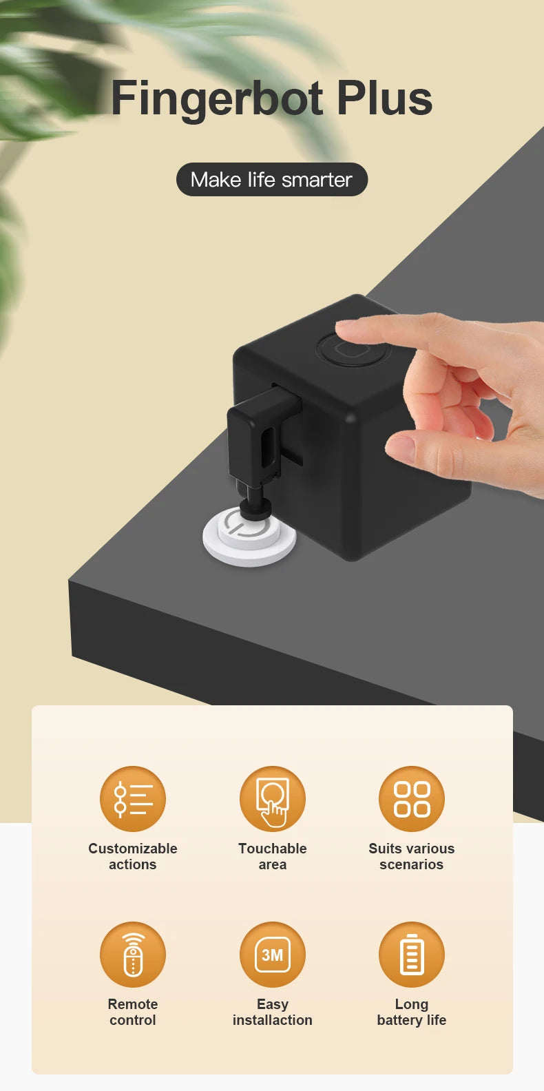 Tuya Zigbee Smart Fingerbot Button Pusher