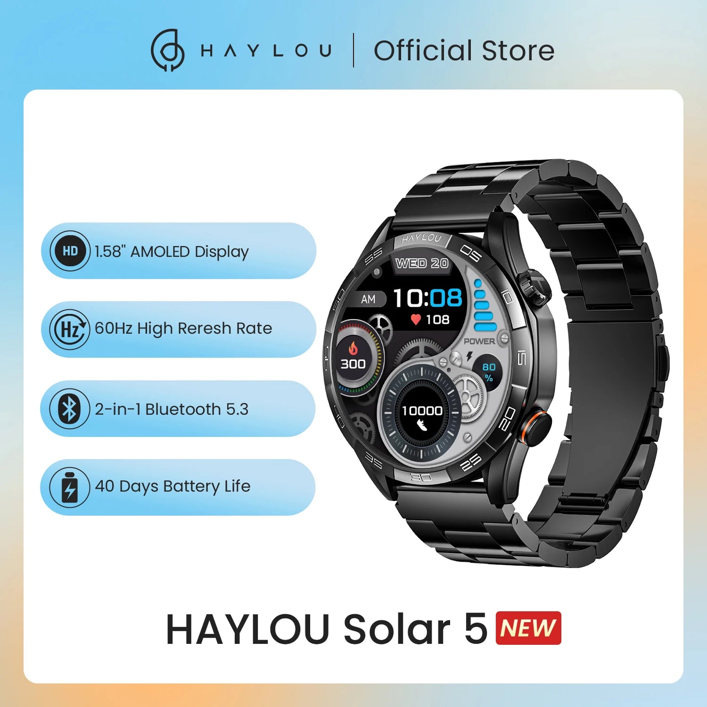 HAYLOU Solar 5 Smartwatch with Voice Calling