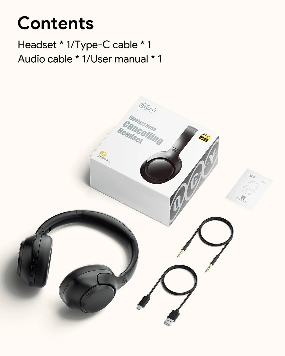 QCY H3 ANC Bluetooth 5.4 Wireless Headphones