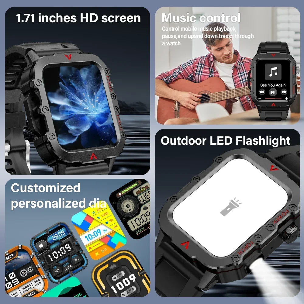 2024 LED Men’s Bluetooth Smartwatch