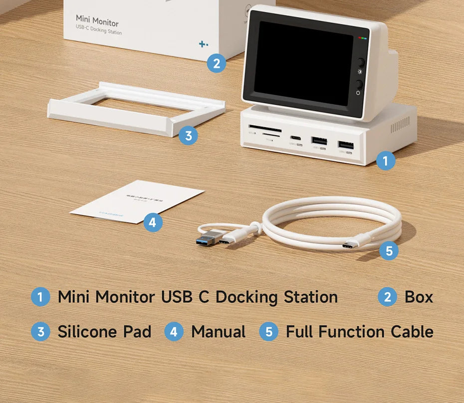 Hagibis 3.5" Mini IPS Screen with USB-C Hub
