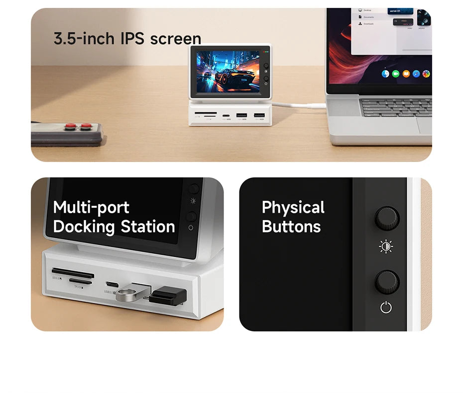 Hagibis 3.5" Mini IPS Screen with USB-C Hub