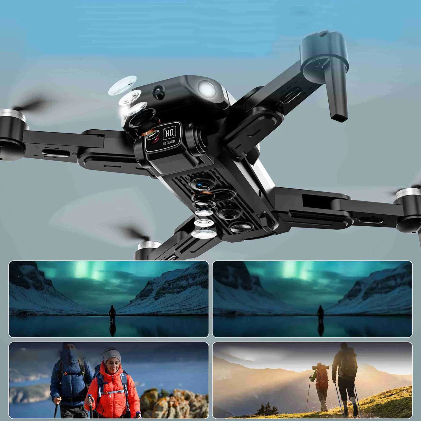 RC GPS Drone with Brushless Motor & 2 Batteries