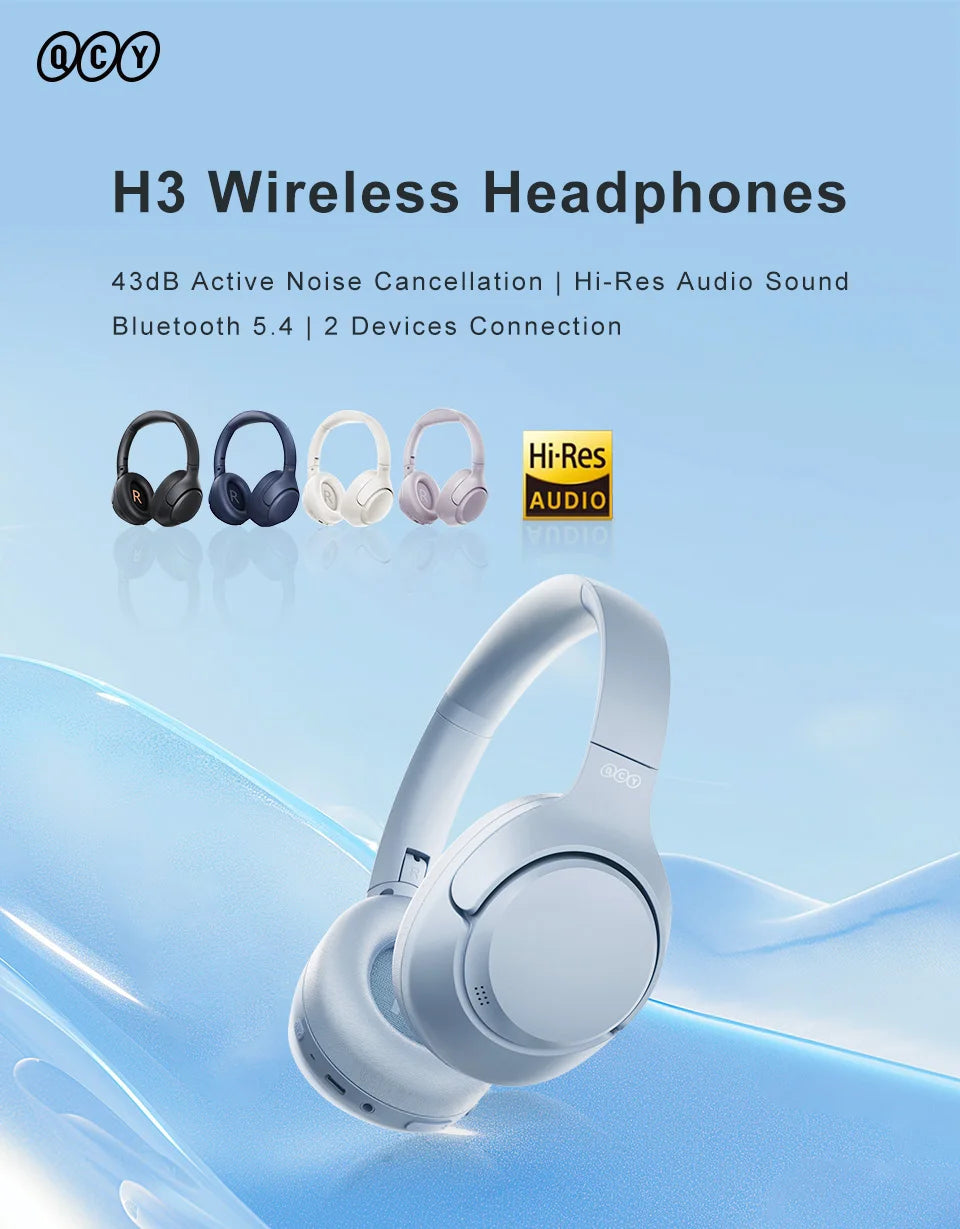 QCY H3 ANC Bluetooth 5.4 Wireless Headphones