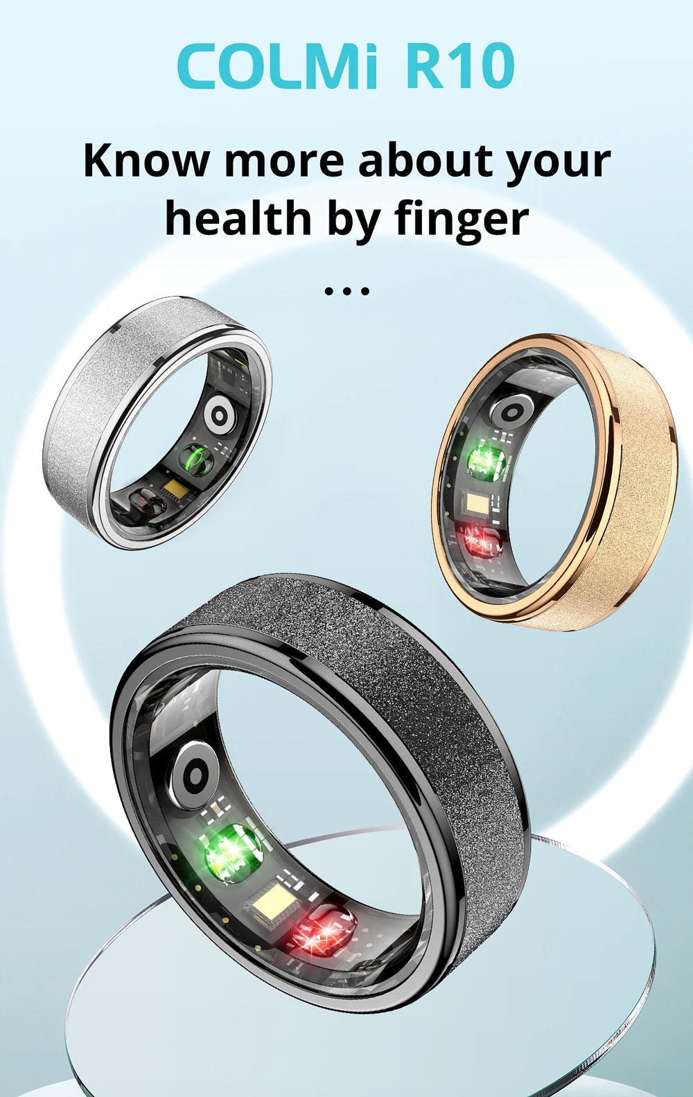 COLMI R10 Smart Ring with Charging Case