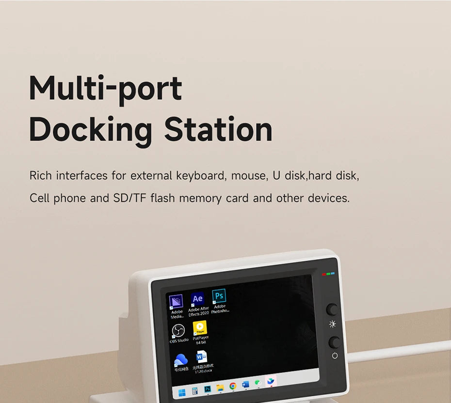 Hagibis 3.5" Mini IPS Screen with USB-C Hub