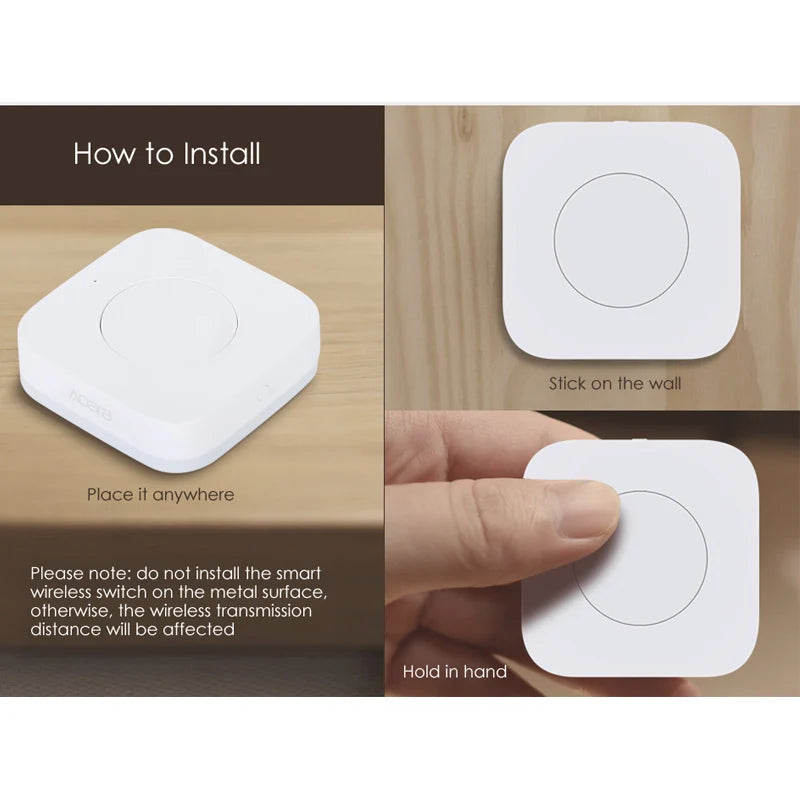 Aqara Smart Wireless Mini Switch – Zigbee One-Key Control Button