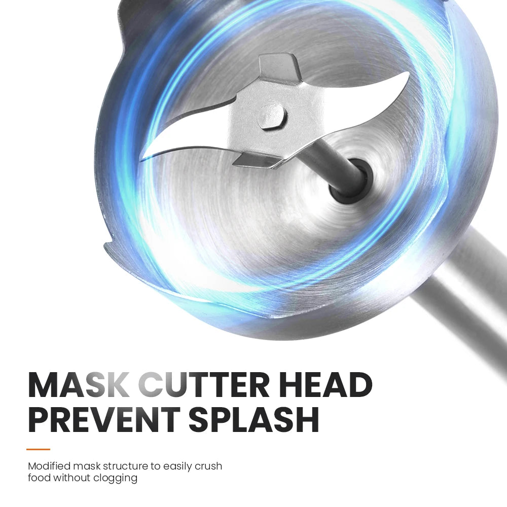 MIUI 4-in-1 Hand Blender – 1000W Immersion Stick Mixer with Beaker, Processor & Whisk
