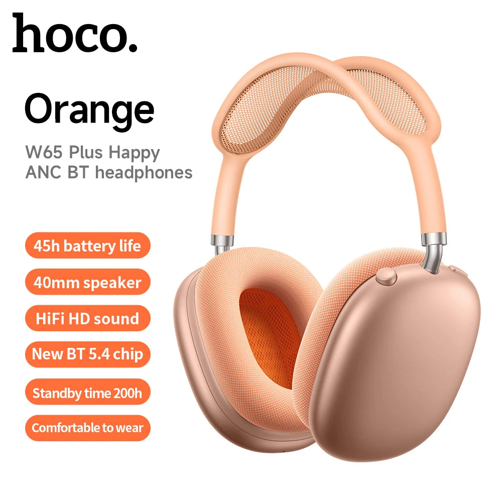 HOCO W65 Plus ANC Noise Reduction Bluetooth Headphones: