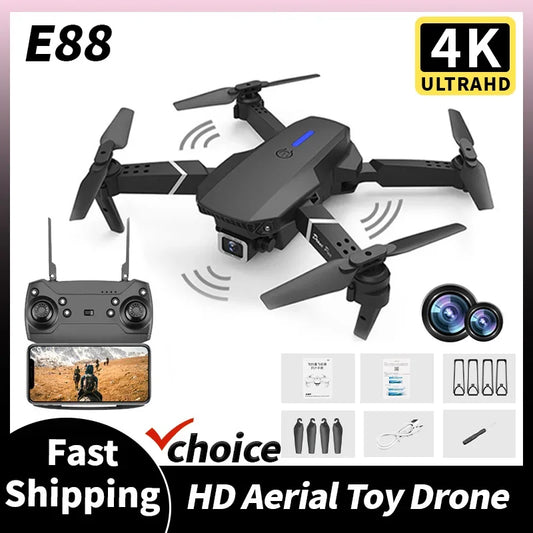 E88 Pro 4K Dual Camera Foldable RC Drone