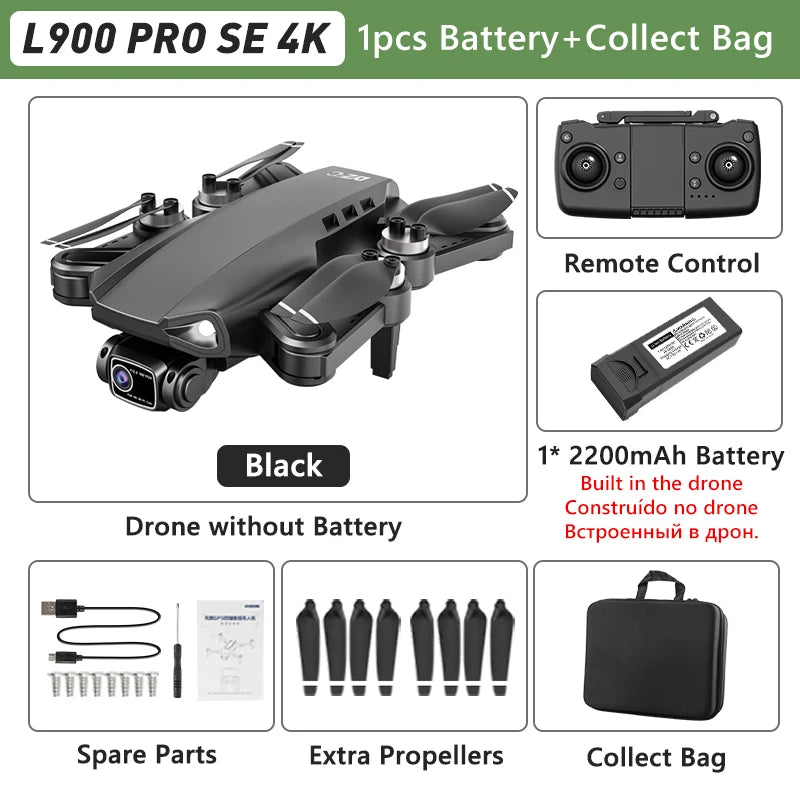 🚁 LYZRC L900 PRO GPS Drone – 4K HD Dual Camera | Foldable 5G WiFi FPV Quadcopter
