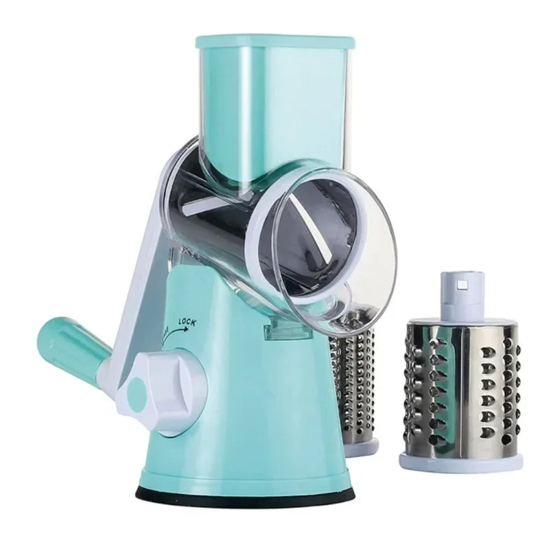 Manual Vegetable Cutter & Slicer with 3 Drums