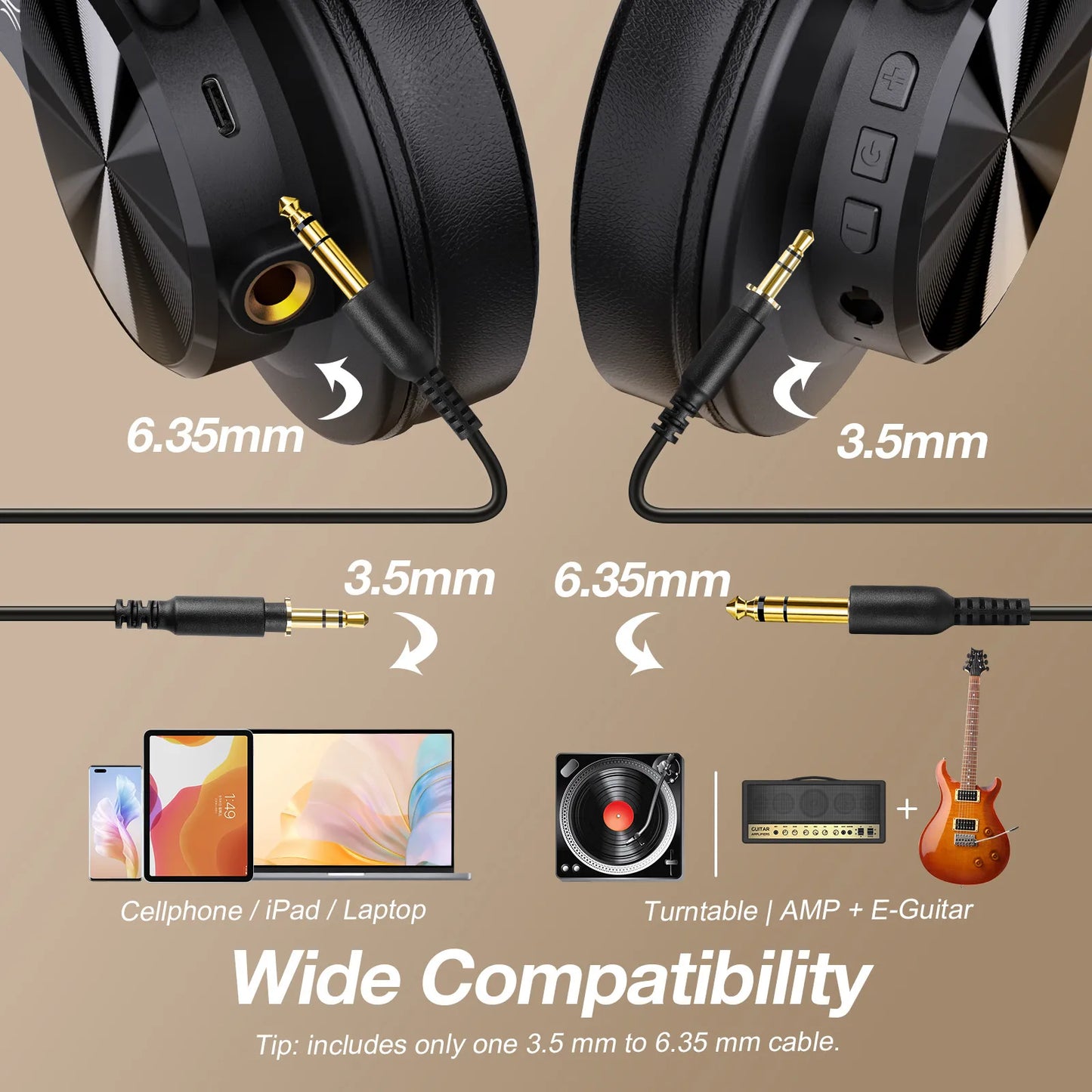 OneOdio A70 Bluetooth Studio Headphones