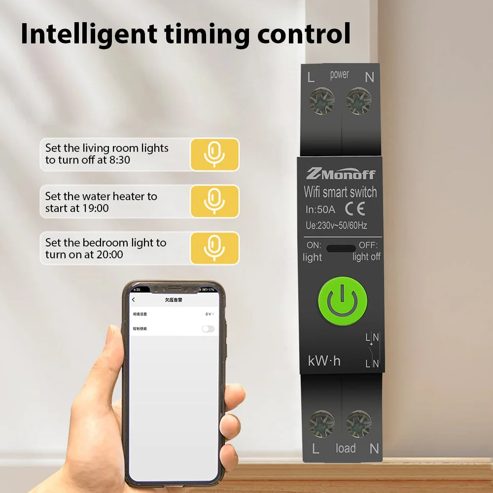 Tuya WiFi Smart Circuit Breaker with Leakage Protection