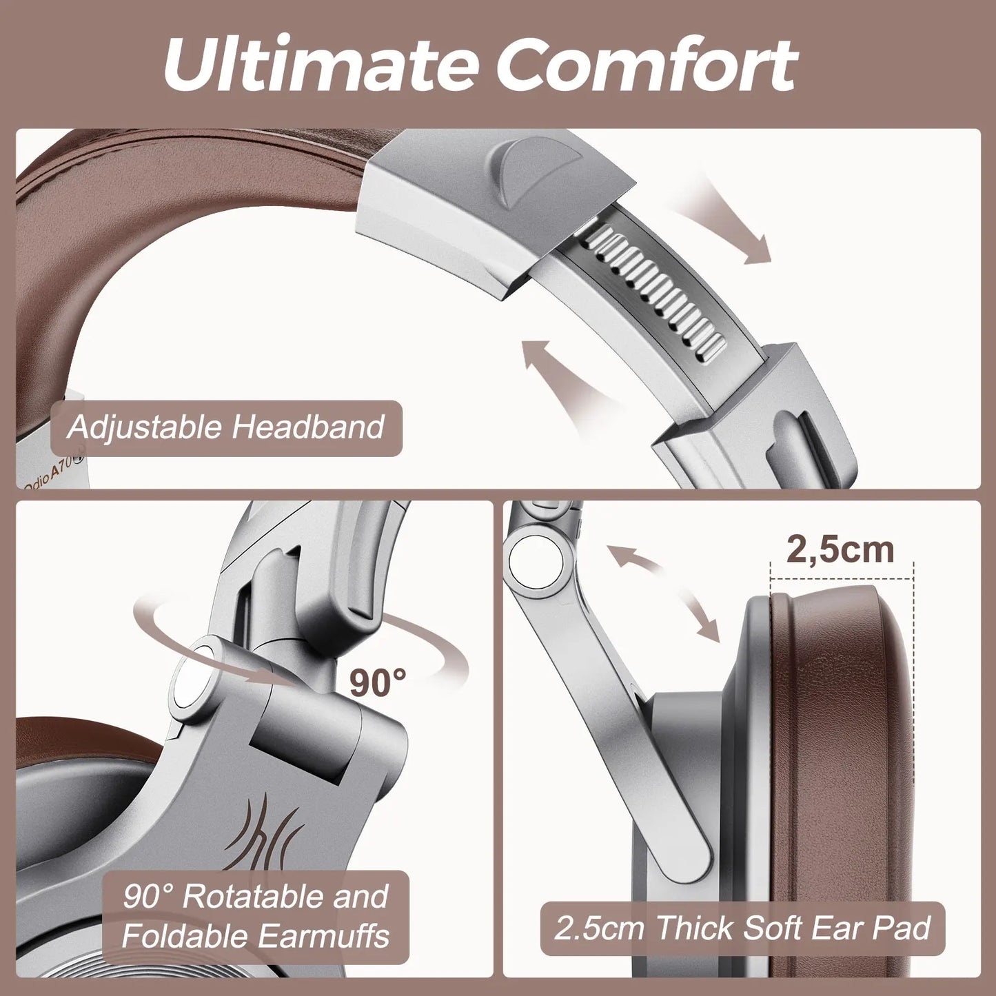OneOdio A70 Bluetooth Studio Headphones
