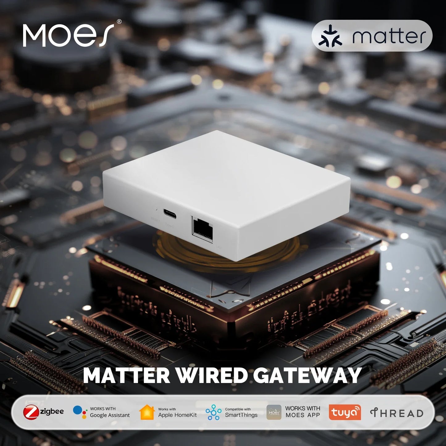 MOES Tuya Zigbee Matter Thread Gateway – Smart Home Bridge & Hub