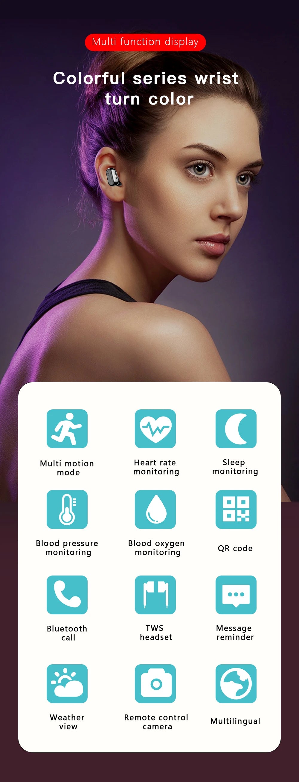 X7 2-in-1 Smartwatch with Earbuds