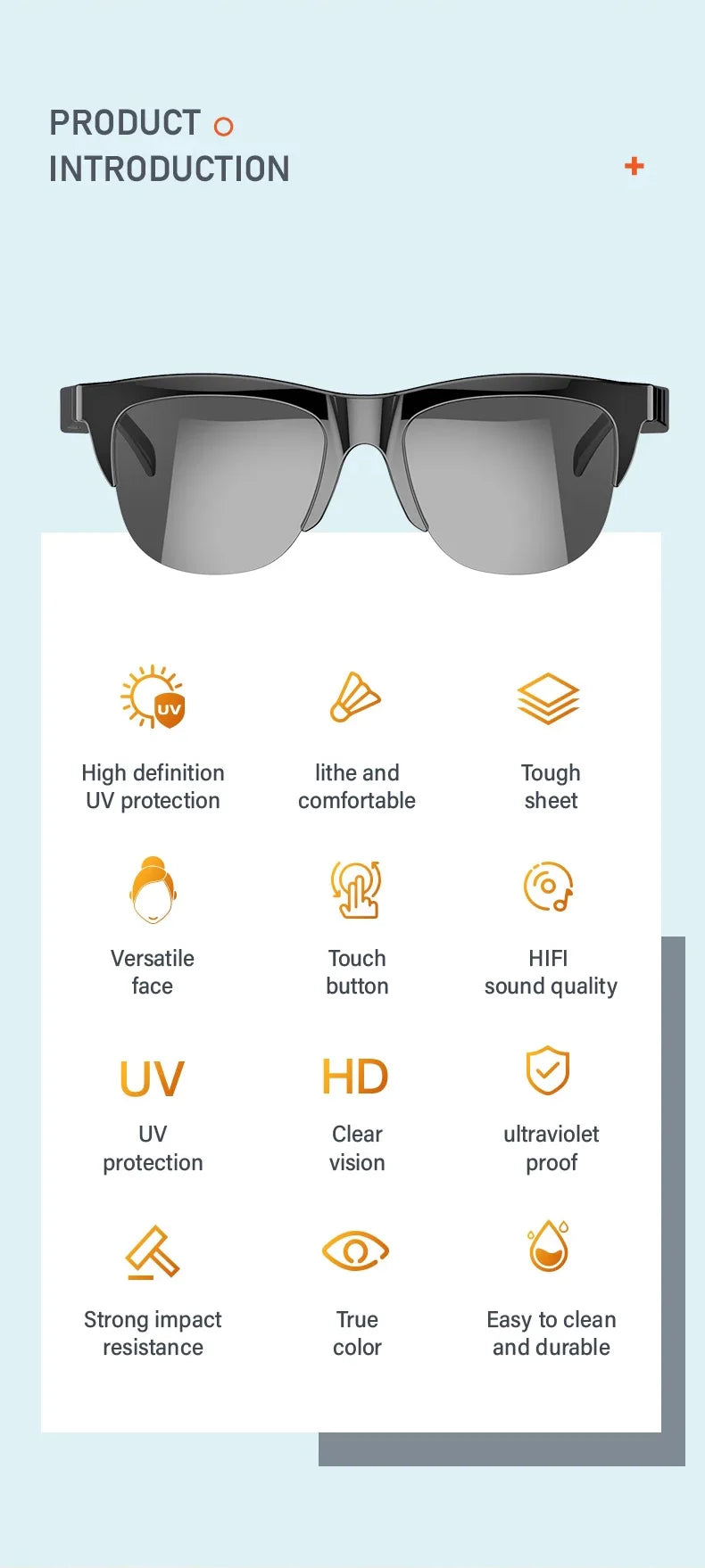 Smart Bluetooth 5.3 Sunglasses with Headphones