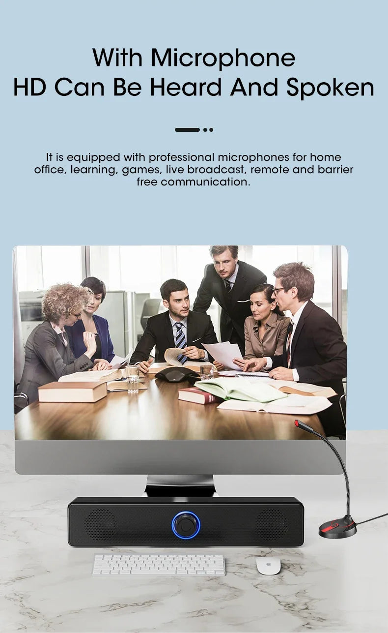 PC Bluetooth Soundbar Speaker – Wired & Wireless